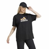 Kortrmet T-shirt til Kvinder Adidas Flower Pack Bos Sort #4