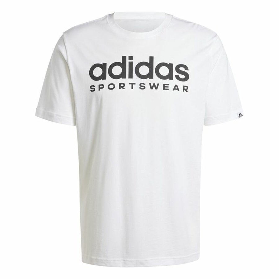 Kortrmet T-shirt til Mnd Adidas Spw Hvid #1