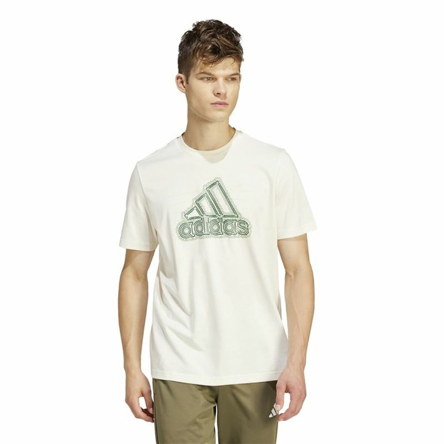 Kort�rmet T-shirt til M�nd Adidas Growth Bos Hvid #3