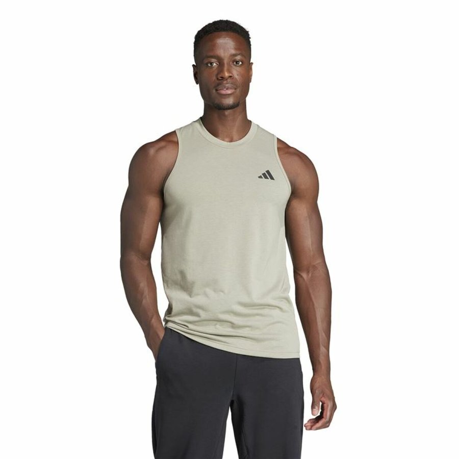 Kortrmet T-shirt til Mnd Adidas Essentials Training Lysebl (S) #3