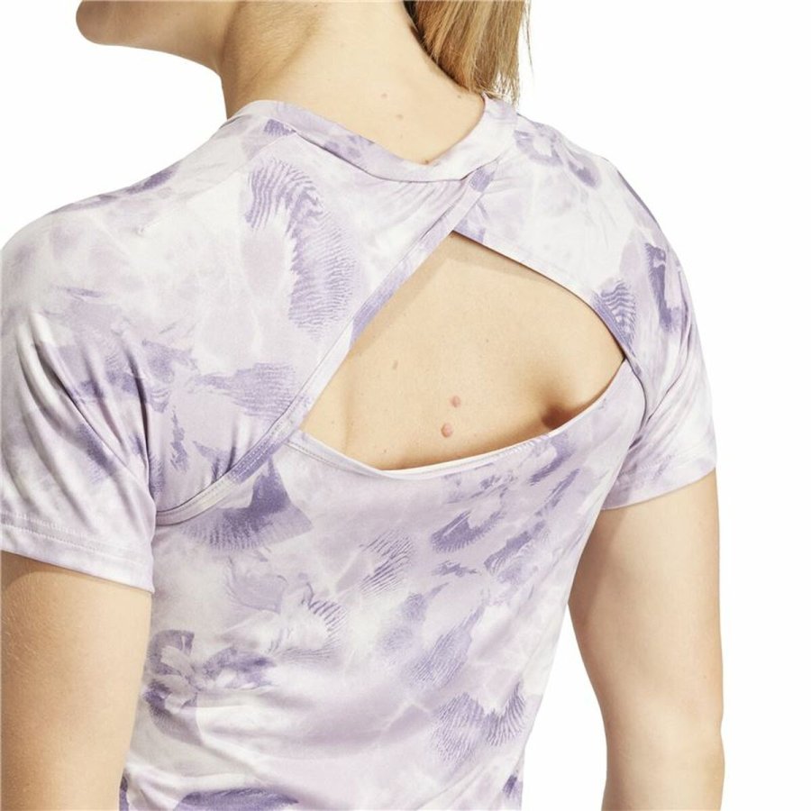 Kortrmet T-shirt til Kvinder Adidas Essentials Aop Flower (M) #4