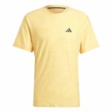 Kort�rmet T-shirt til M�nd Adidas Essentials Tr-Es Stretch Gul #1