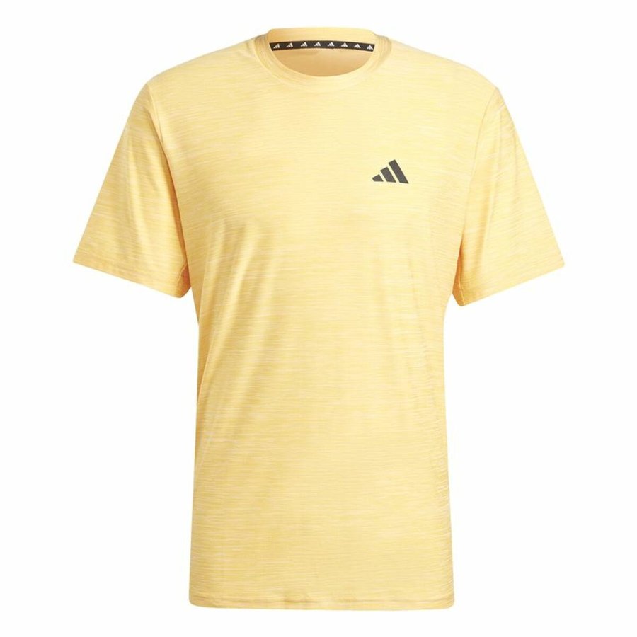 Kort�rmet T-shirt til M�nd Adidas Essentials Tr-Es Stretch Gul #1