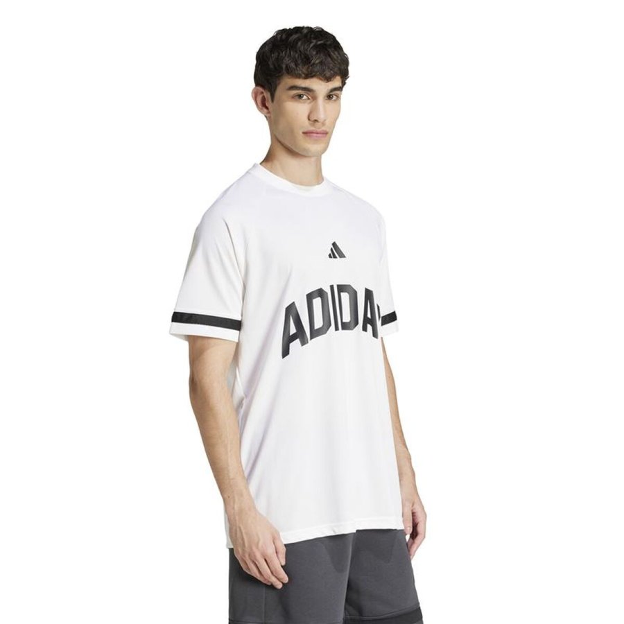 Kort�rmet T-shirt til M�nd Adidas Us Sport Hvid #4