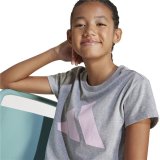 B�rne Kort�rmet T-shirt Adidas JC9626 Lysegr� #4