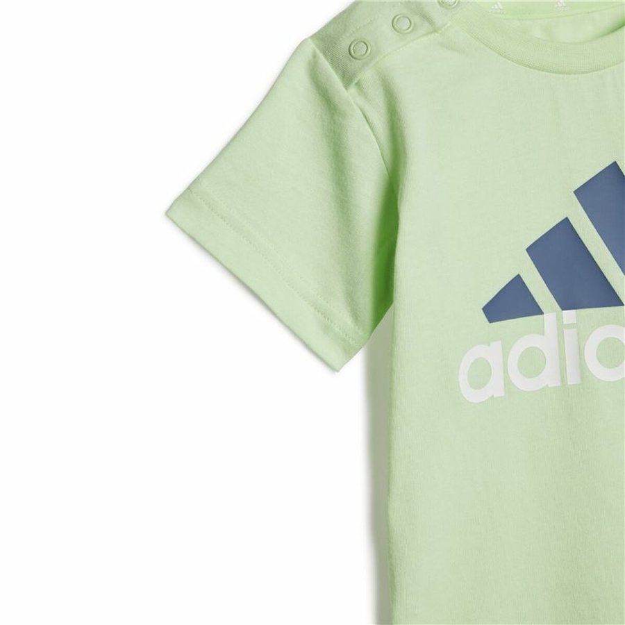 Sportstj til Baby Adidas Bl Cotton Set Infantil Bl Lysegrn #2