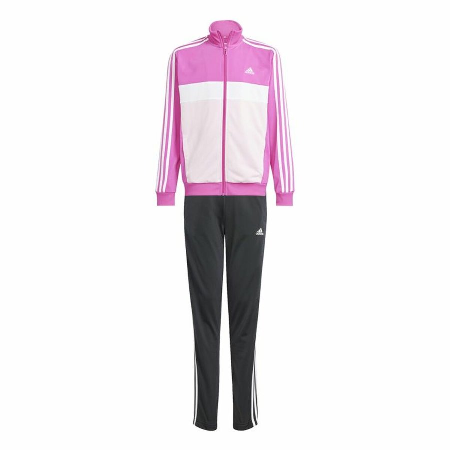 Trningsdragt til kvinder Adidas 3Stripes Tiberio Sort Mrk pink #1