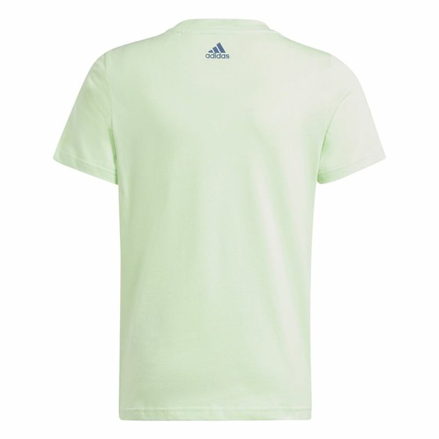 B�rne Kort�rmet T-shirt Adidas G Lin Lysegr�n #2