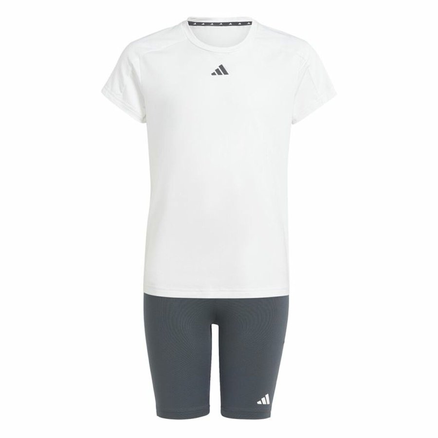 Trningsdragt til kvinder Adidas Essentials Jogger Essentials Hvid Sort #1