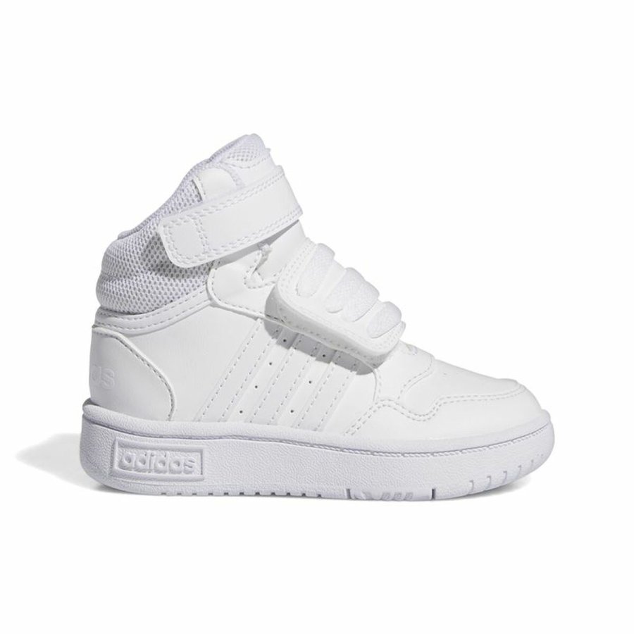 Sportssko til baby Adidas Hoops Mid 3.0 Hvid #1