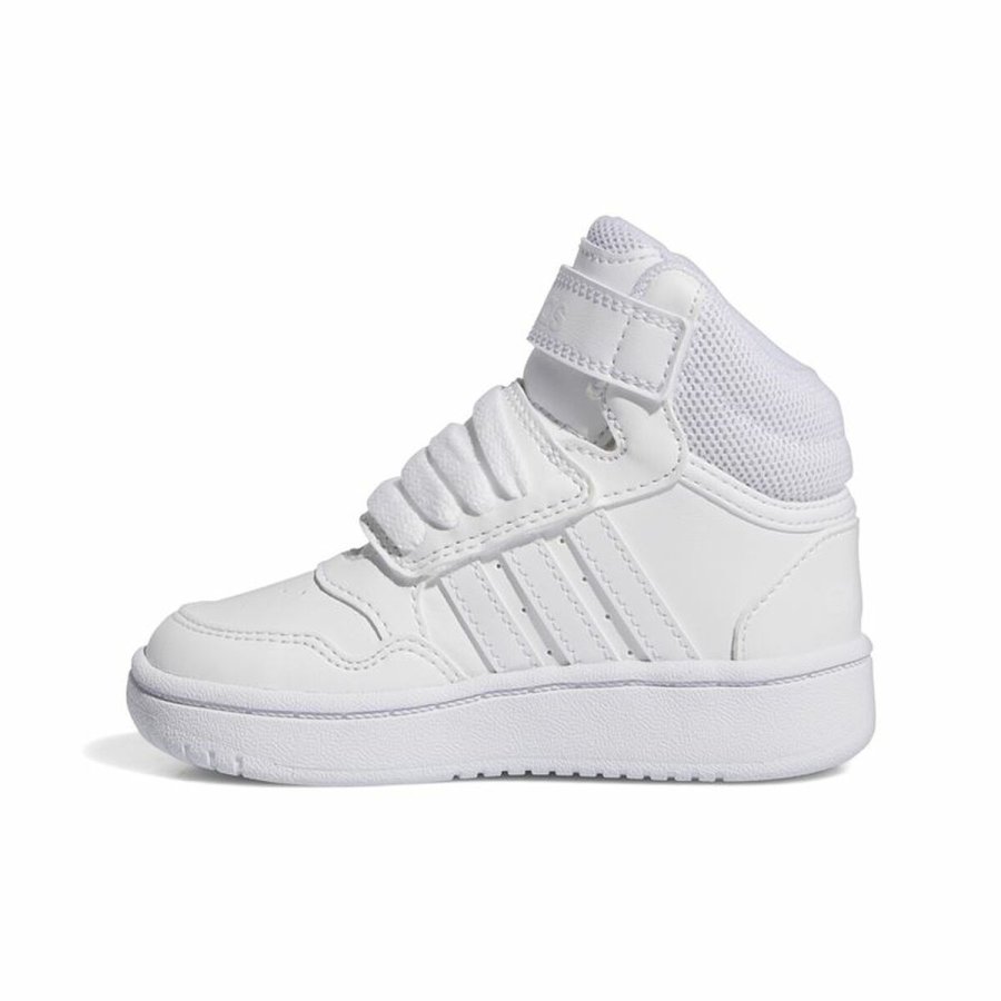 Sportssko til baby Adidas Hoops Mid 3.0 Hvid #4