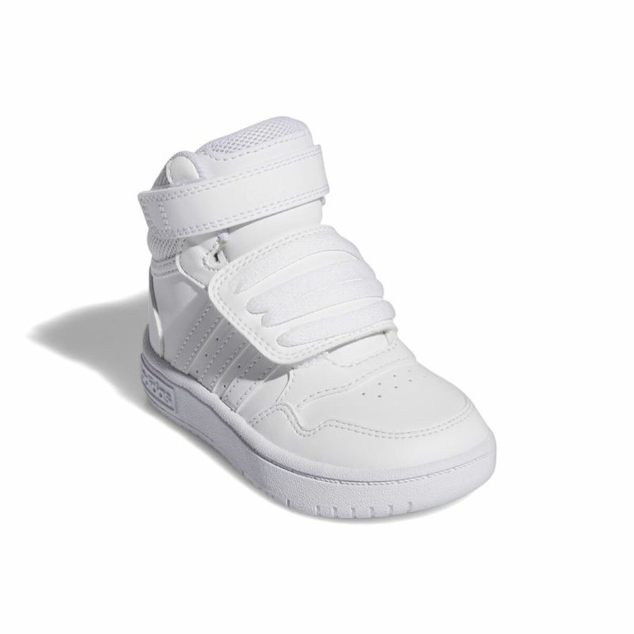Sportssko til baby Adidas Hoops Mid 3.0 Hvid #5