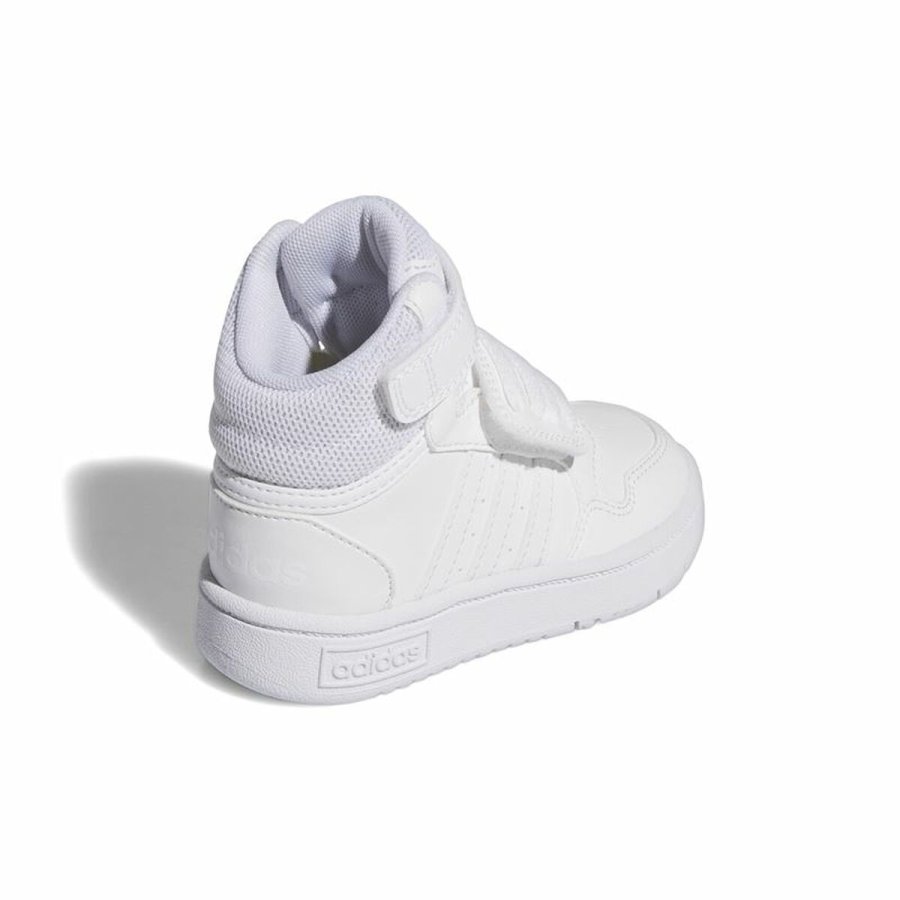 Sportssko til baby Adidas Hoops Mid 3.0 Hvid #6