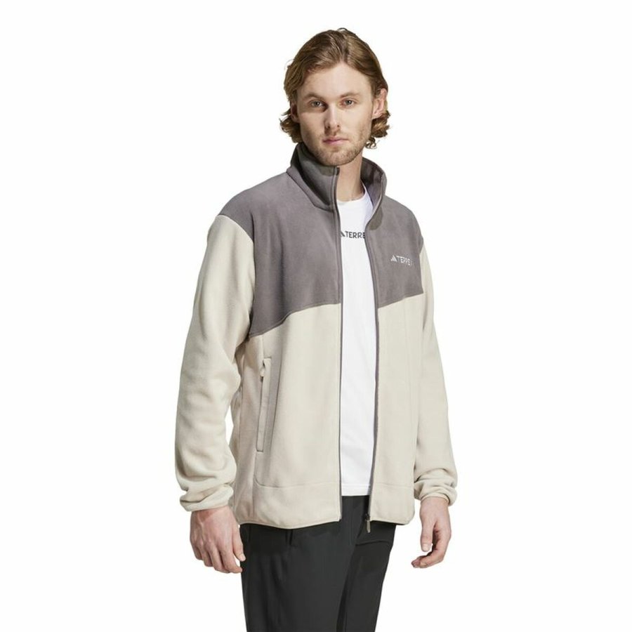 Fleecefor Adidas Terrex Multi Full Zip Fleece Beige Mnd #4