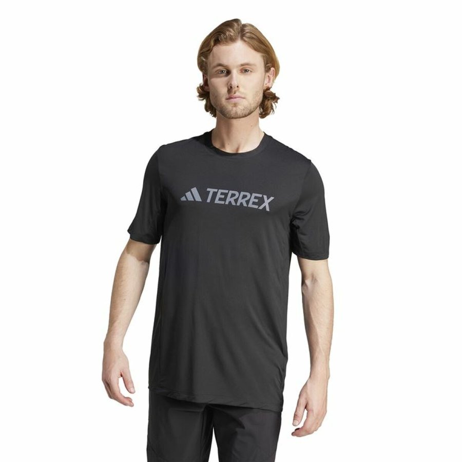 Kortrmet T-shirt til Mnd Adidas Mt Log Tech Sort #2
