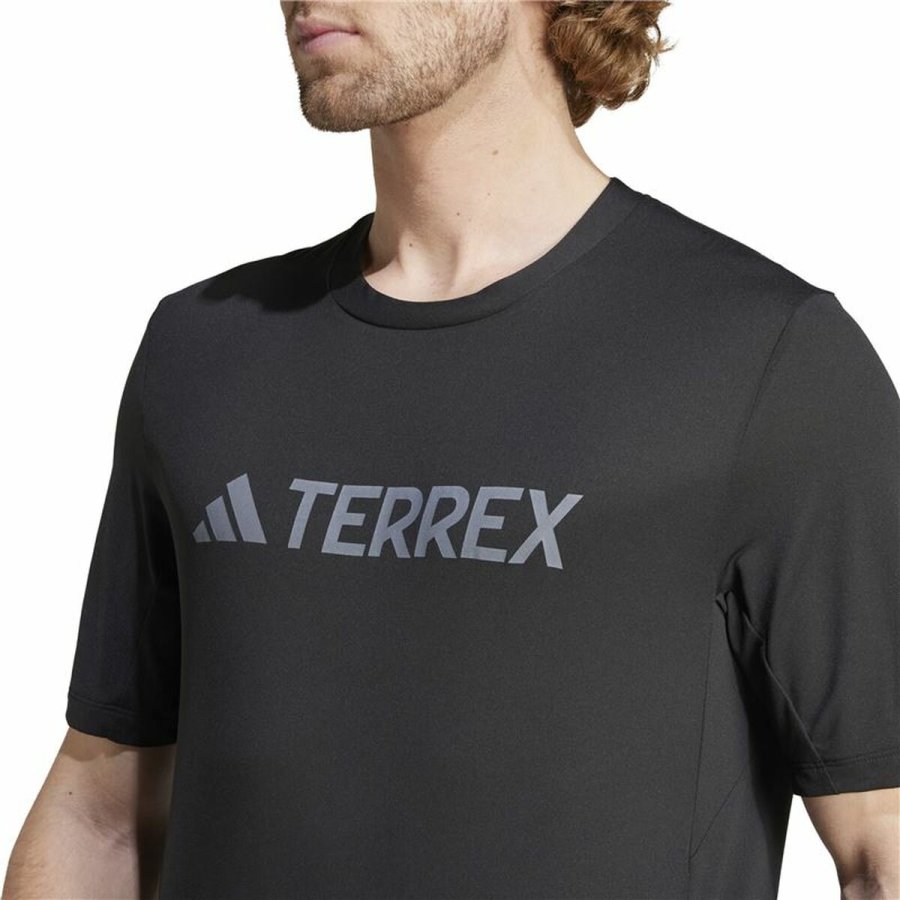Kortrmet T-shirt til Mnd Adidas Mt Log Tech Sort #4