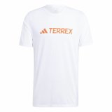 Kortrmet T-shirt til Mnd Adidas Mt Log Tech Hvid #1