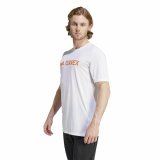 Kortrmet T-shirt til Mnd Adidas Mt Log Tech Hvid #2