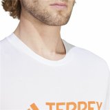 Kortrmet T-shirt til Mnd Adidas Mt Log Tech Hvid #4