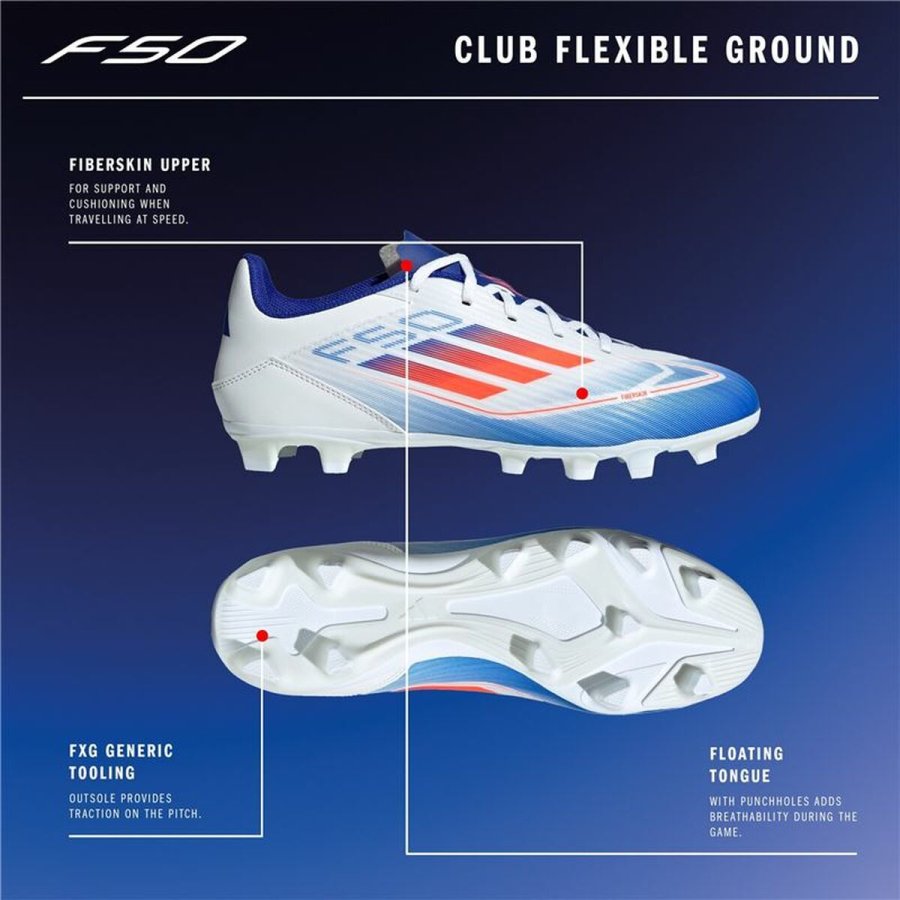 Voksen fodboldstvler Adidas F50 Club Hvid #2