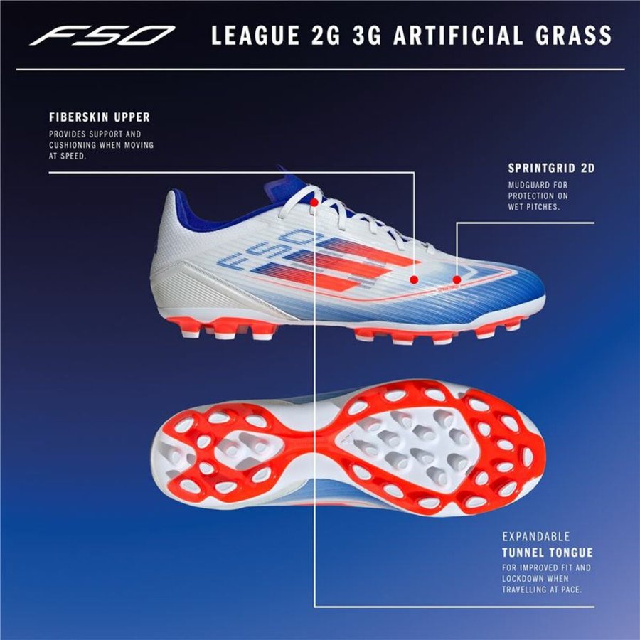 Voksen fodboldstvler Adidas F50 League Hvid #2