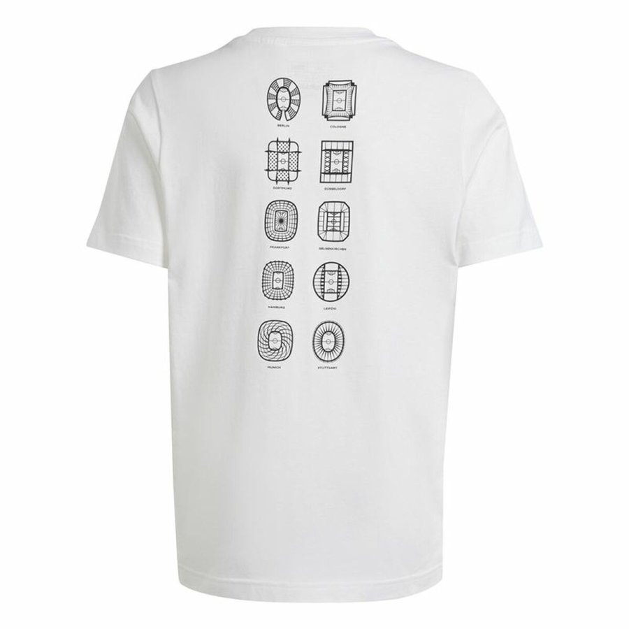 Kortrmet T-shirt Adidas EURO 24 Hvid #2