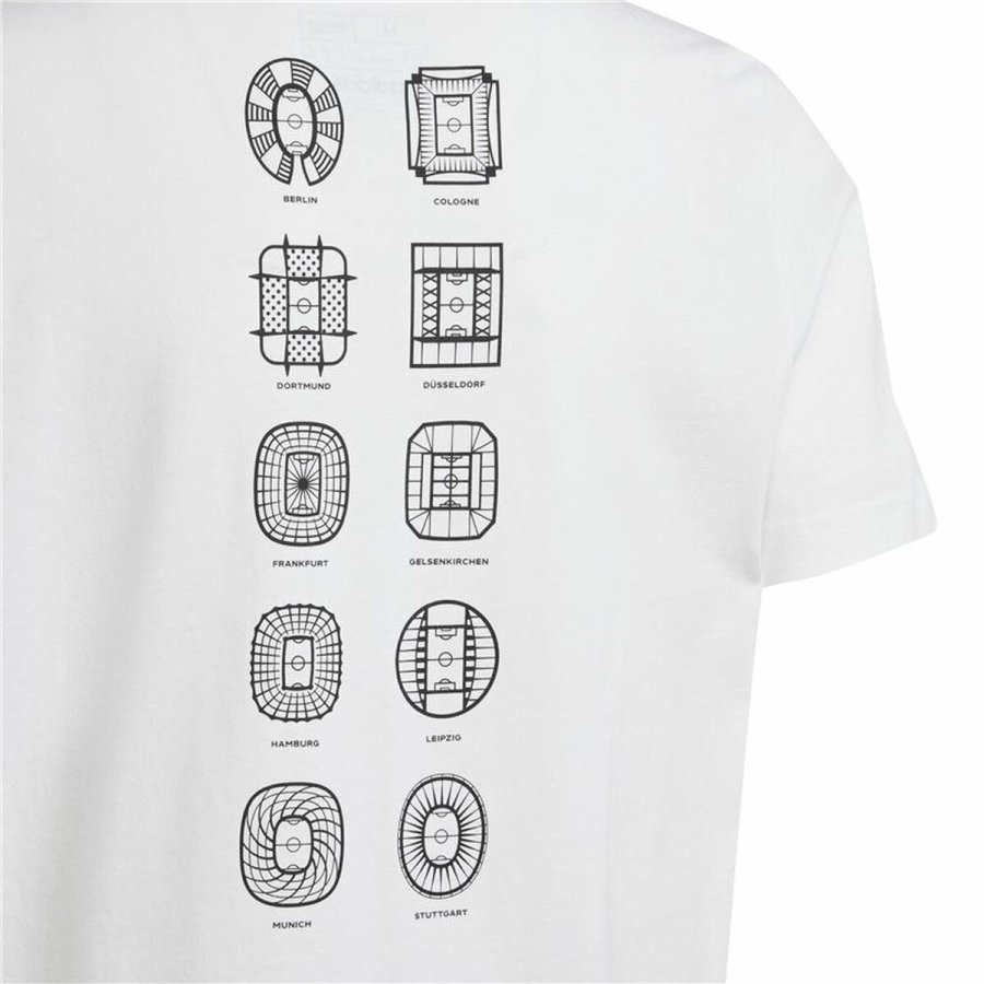 Kortrmet T-shirt Adidas EURO 24 Hvid #3