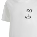Kortrmet T-shirt Adidas EURO 24 Hvid #4