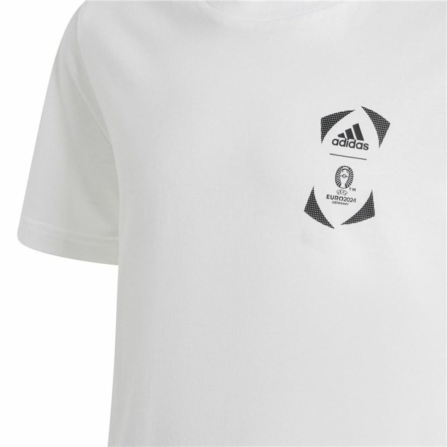 Kortrmet T-shirt Adidas EURO 24 Hvid #4
