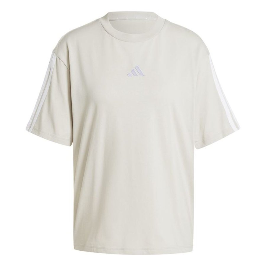 Kort�rmet T-shirt til Kvinder Adidas Beige #1