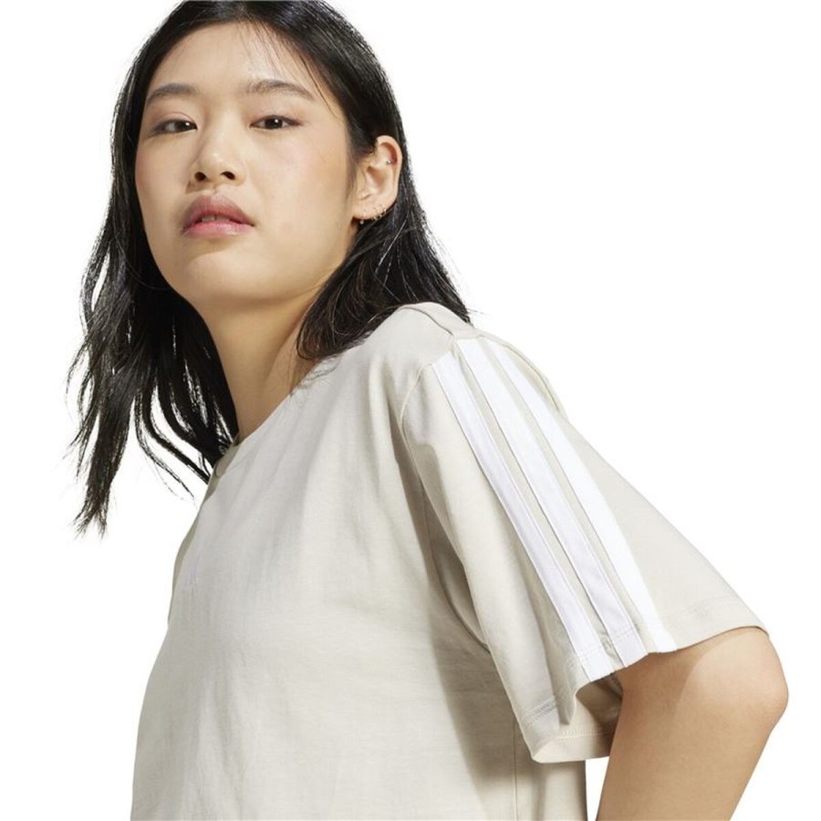 Kort�rmet T-shirt til Kvinder Adidas Beige #4