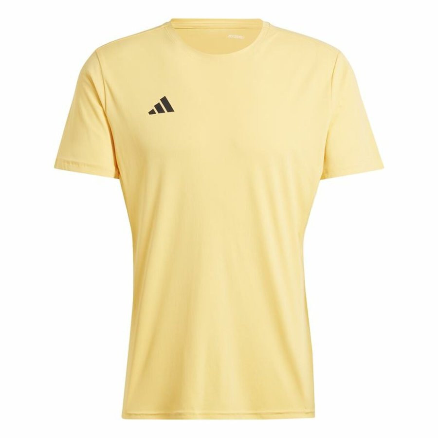 Kortrmet T-shirt til Mnd Adidas Adizero Essentials Gul #1