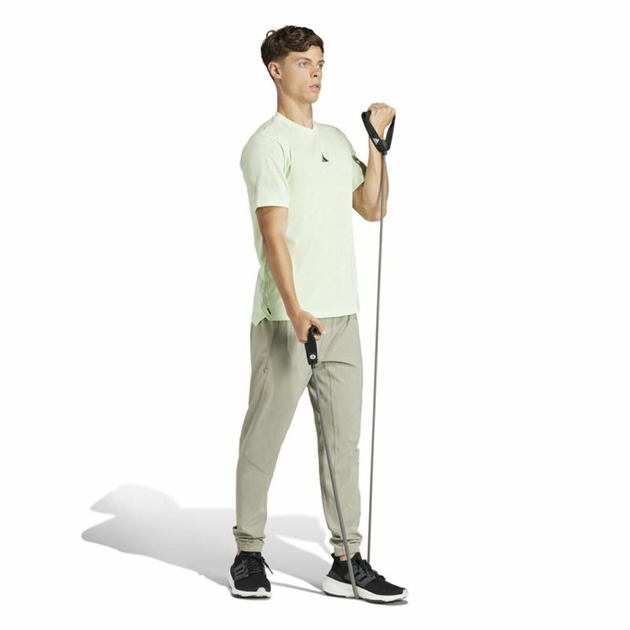 Kortrmet T-shirt til Mnd Adidas Essentials Wo Logo Limegrn #5