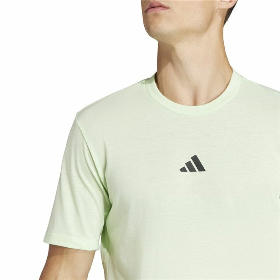 Kortrmet T-shirt til Mnd Adidas Essentials Wo Logo Limegrn #6