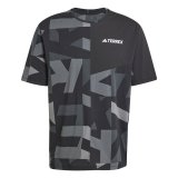 Kort�rmet T-shirt til M�nd Adidas Mt Aop Sort #1