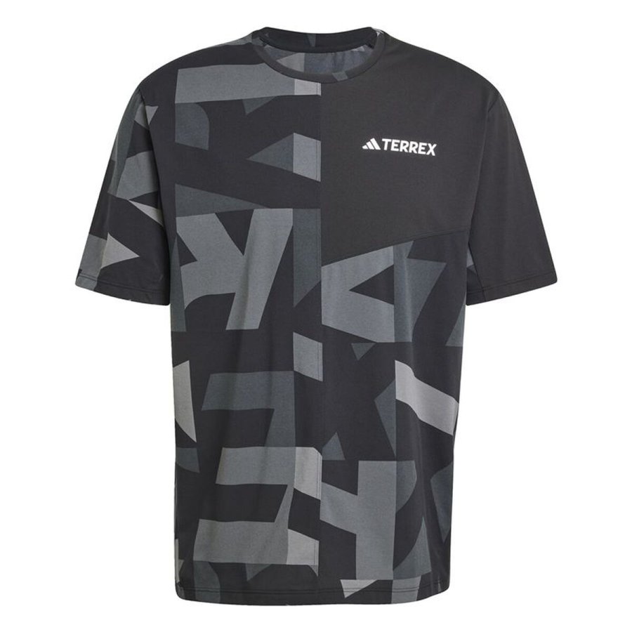 Kort�rmet T-shirt til M�nd Adidas Mt Aop Sort #1