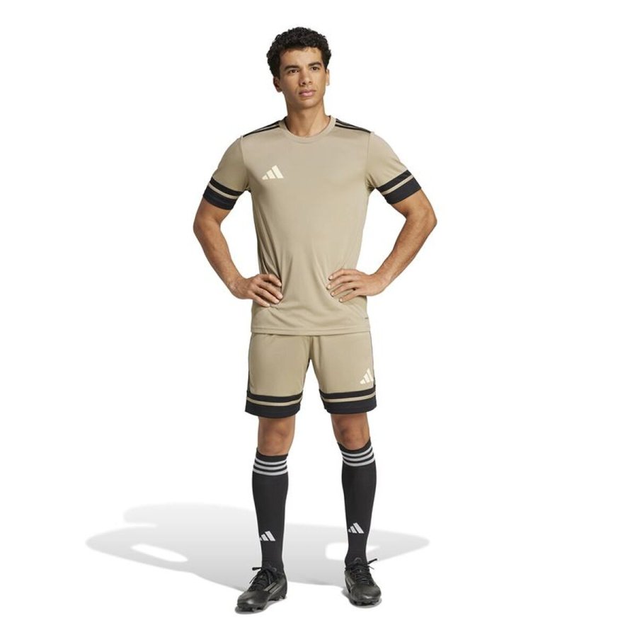 Kort�rmet fodboldtr�je til m�nd Adidas Squadra25 Jsy Beige #6