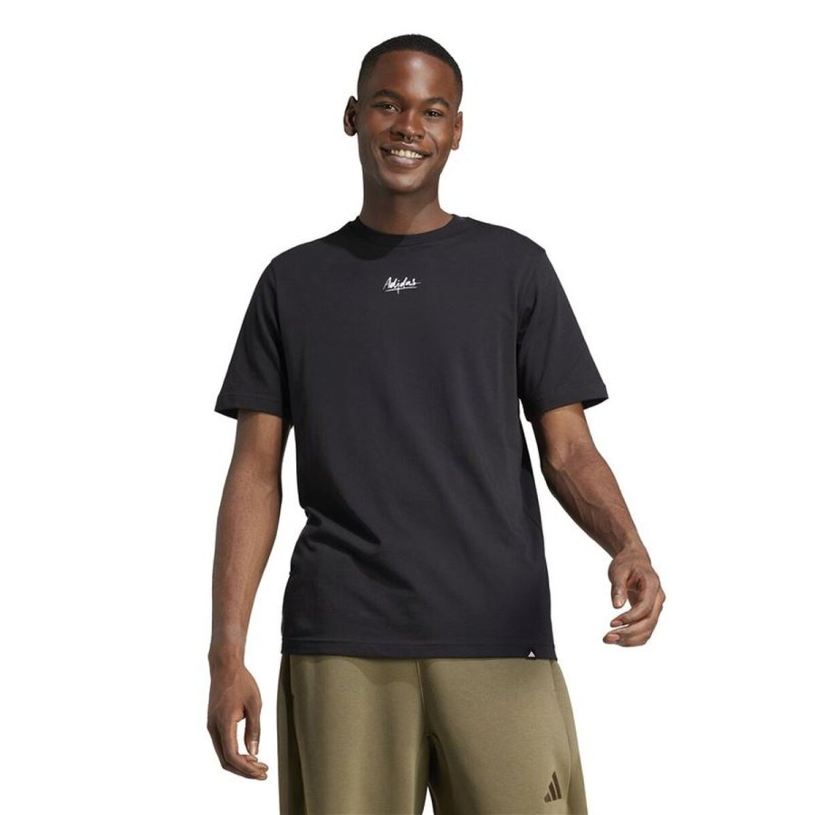 Kort�rmet T-shirt til M�nd Adidas Lemon Sort #2