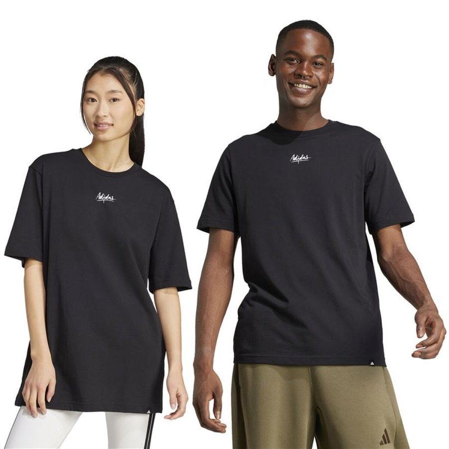 Kort�rmet T-shirt til M�nd Adidas Lemon Sort #4