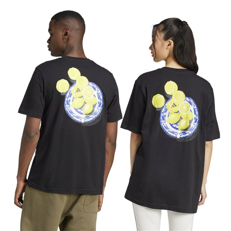 Kort�rmet T-shirt til M�nd Adidas Lemon Sort #5