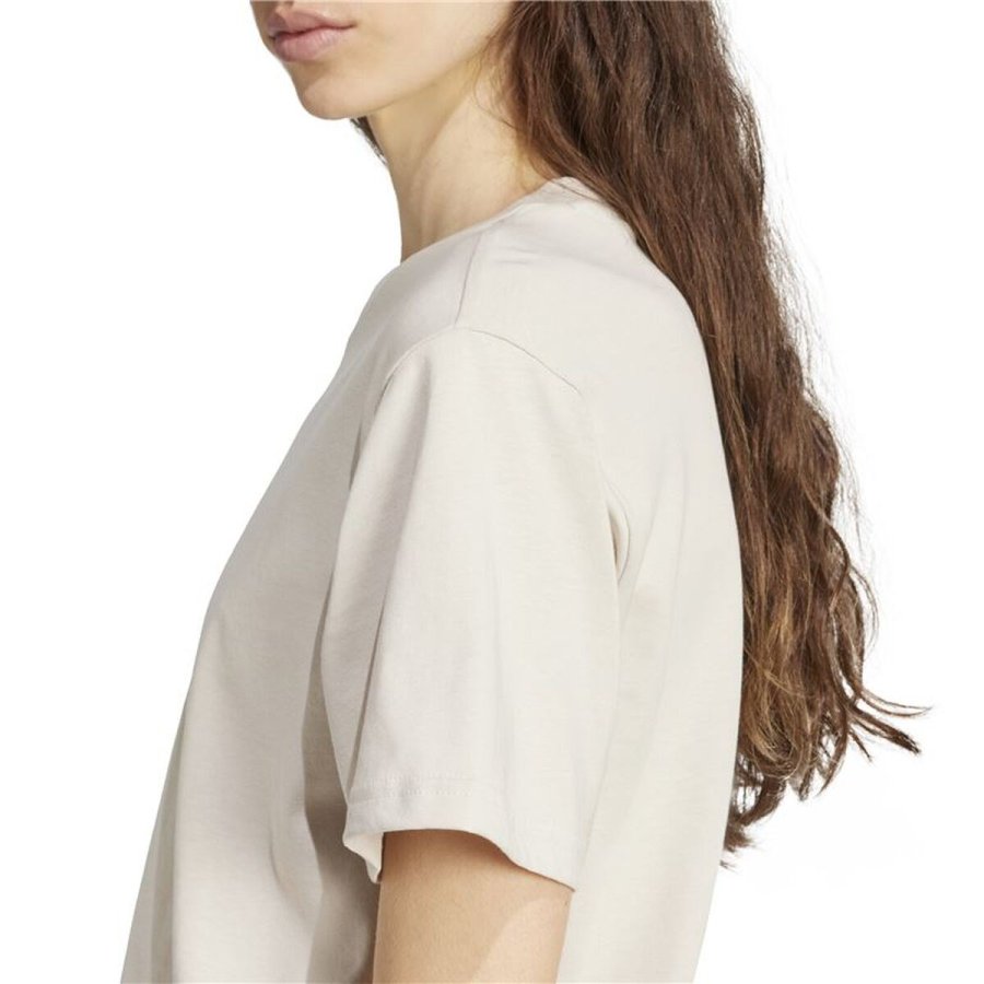Kort�rmet T-shirt til Kvinder Adidas Beige #6