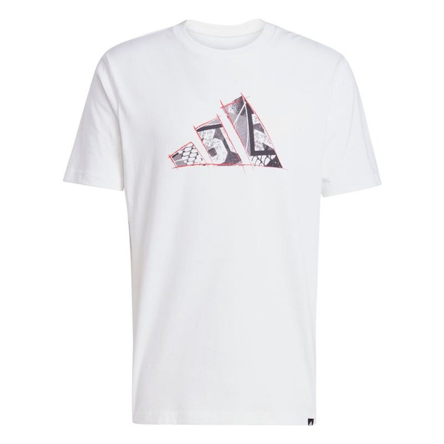 Kort�rmet T-shirt til M�nd Adidas Photo Logo Hvid #1