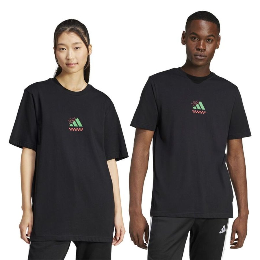 Kort�rmet T-shirt til M�nd Adidas Pizza Sort #2
