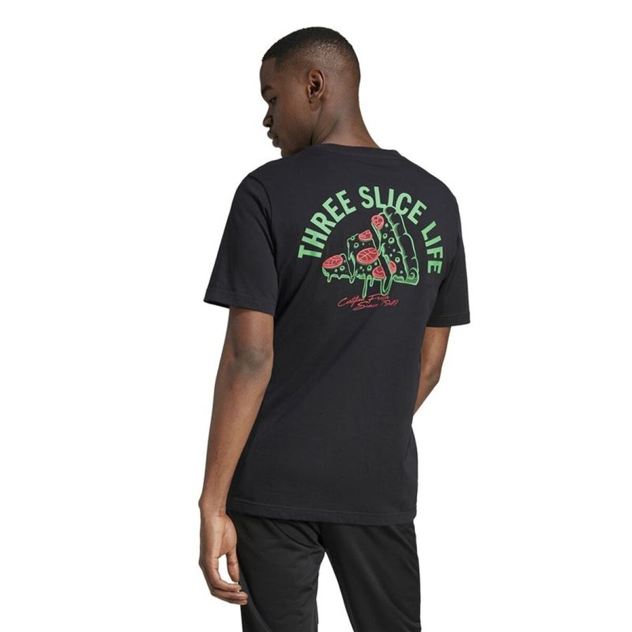 Kort�rmet T-shirt til M�nd Adidas Pizza Sort #5