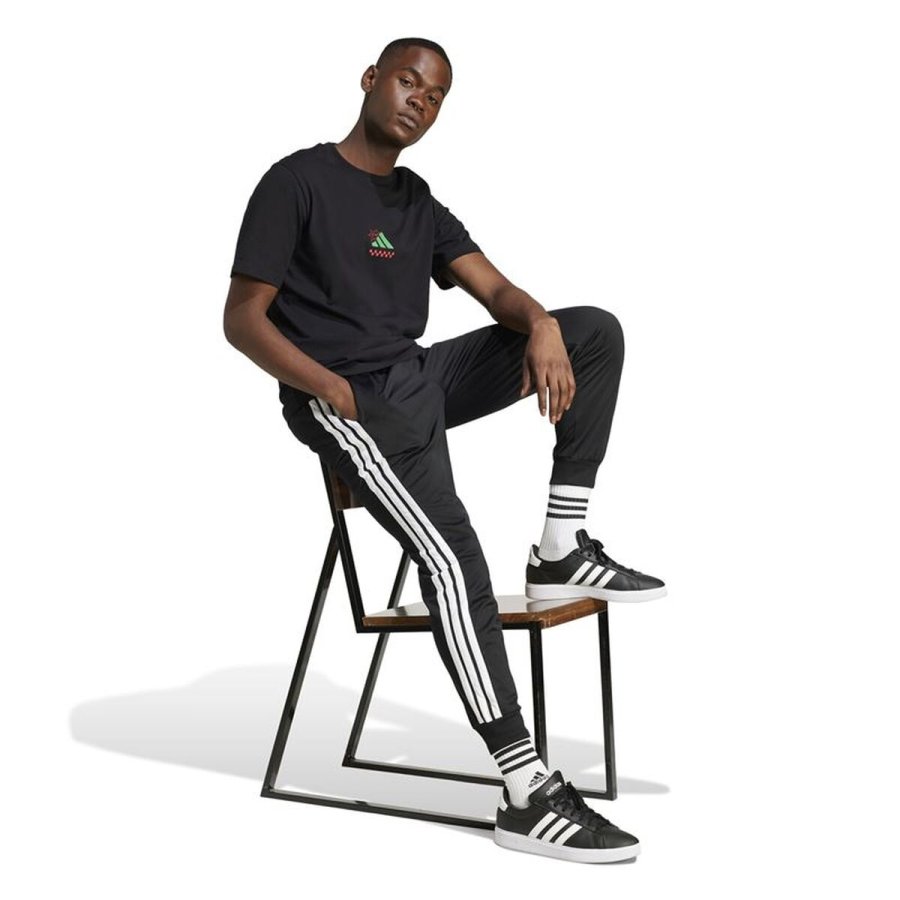 Kort�rmet T-shirt til M�nd Adidas Pizza Sort #6