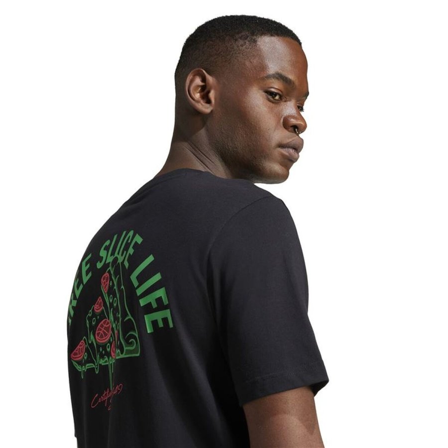 Kort�rmet T-shirt til M�nd Adidas Pizza Sort #7