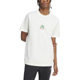 Kort�rmet T-shirt til M�nd Adidas Pizza Hvid #2