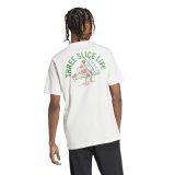 Kort�rmet T-shirt til M�nd Adidas Pizza Hvid #3