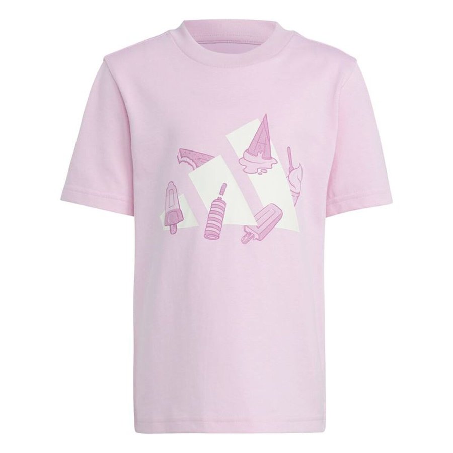 B�rne Kort�rmet T-shirt Adidas Lk Ice Pink #1