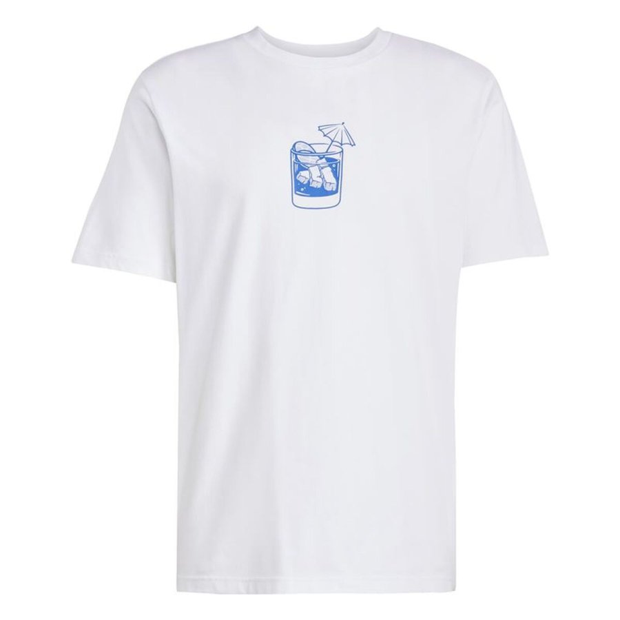 Kort�rmet T-shirt til M�nd Adidas Drink Hvid #1